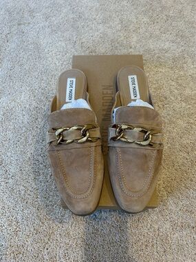 Steve Madden Cassady Tan Suede Mules